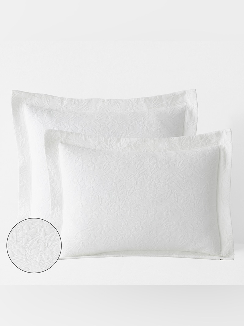 The Company Store Legends Hotel Leaf Matelass Pillow Shams Set of 2 Standard